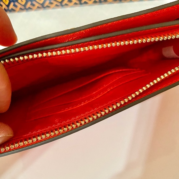 🎊🏅NEW🏅Tory Burch Emerson wristlet pouch/wallet/pouch/bright samba color - Picture 7 of 9